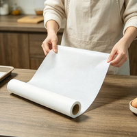 Papier sulfurisé double face non blanchi avec revêtement en silicone, format personnalisé, haute résistance à la chaleur, pour gâteaux, sandwichs et biscuits