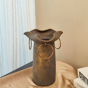 Pot de <span class=keywords><strong>poterie</strong></span> grossière en céramique émaillée pot de fleur décoratif <span class=keywords><strong>pour</strong></span> <span class=keywords><strong>jardin</strong></span> ou maison salon <span class=keywords><strong>pour</strong></span> meuble TV ornements et vase - Product Image 1