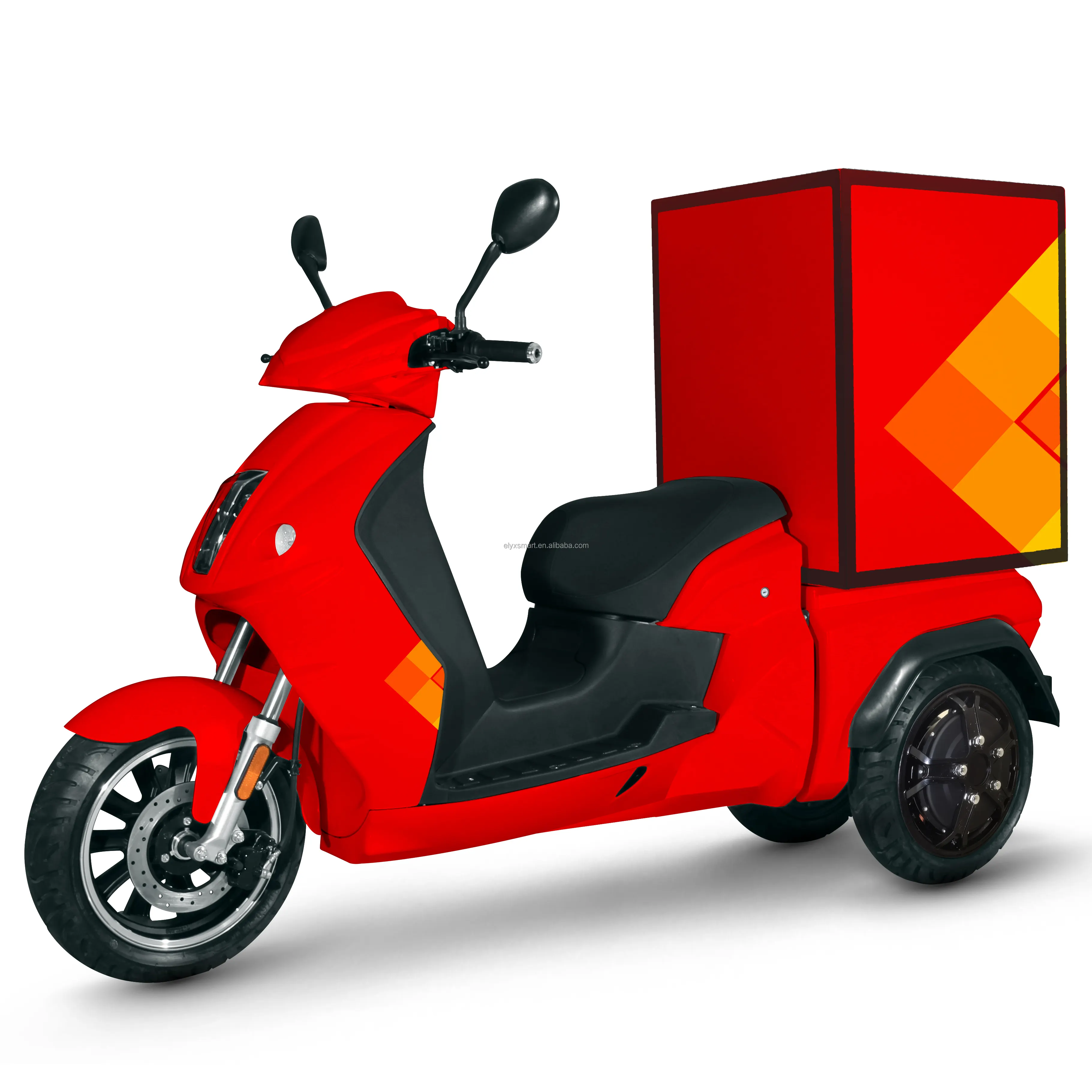 Factory Wholesale Adult Use Cargo Electric Tricycle 120KM Longe Range Dual Motor Electric 72V Motorcycle Scooter