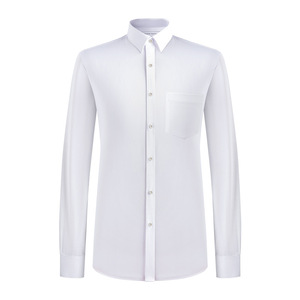 Unisex Long Sleeve Professional Shirt Solid Color Polyester Hotel Uniforms - Product Image 5