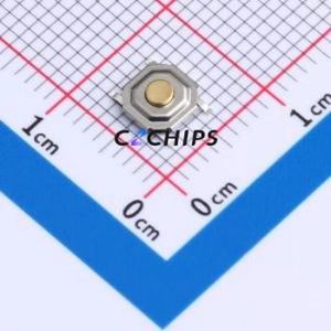 YTS1H0051BMG00 Tactile Switch SMD,5.2x5.2mm Switch Single Pole Single Throw Round Button 1.6N Vertical Mount - Product Image 1