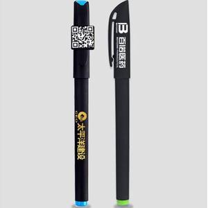 Lot de stylos gel bleus et oranges 0,5 mm personnalisables avec logo, pour publicité commerciale, papeterie promotionnelle, code QR bidimensionnel pour plastique - Product Image 2