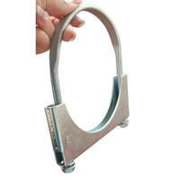Collier de serrage en U robuste de 2-1/4 pouces pour tuyau d'échappement de 2,25 pouces de diamètre extérieur, collier de serrage en U galvanisé pour silencieux