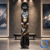 Snowboard tout-terrain pour adultes avec motif floral apocalyptique et profil de flexibilité multidirectionnel