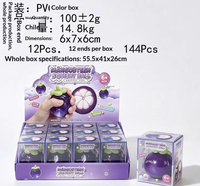 Nouveau jouet anti-stress transfrontalier en caoutchouc Vaseline simulé, en forme de mangoustan, emballage blister pour