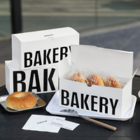 Boîtes d'emballage rectangulaires personnalisées de style européen pour beignets, desserts, pains, boîtes cadeaux, boîtes à toasts, impression de logo
