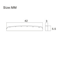 Custom 42 43X3X5MM Ox Bone Electric Guitar Nut 6-String ST Acoustic Guitar Bridge Blank Style