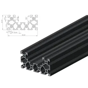 3D Printer Cnc Sliding Rail C Shape 4080 V Slot Beam Aluminum Extrusion V-Slot C-Beam Linear Rail C Beam Aluminum Extrusion