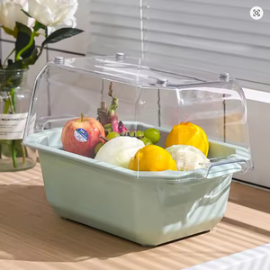 Cortador de cocina Manual multifuncional, picadores de alimentos, trituradora de acero inoxidable, rallador, mandolina, rebanador de verduras con contenedor - Product Image 6