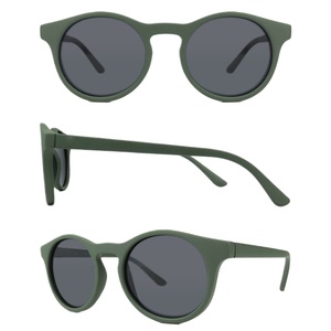 Sunglasses Case Kids Sunglasses Round Polarized Lentes De Sol Para <strong>Ninas</strong> Green Sunglasses UV400 <strong>Sun</strong> Glass for Little Girls Kids - Product Image 1