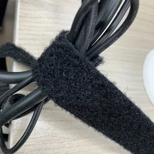 High quality nylon strong stick hook and look back to cable tie electric wires storage organizer magic strap