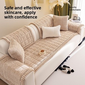 Coussin de canapé d'hiver en peluche épaisse Fjord LHY 2026, motif à carreaux moderne et minimaliste antidérapant, housse de canapé 60x60cm/70x70cm - Product Image 2