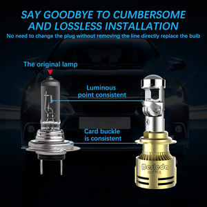 Fábrica H4 <span class=keywords><strong>Mini</strong></span> lente bombilla proyector potente refrigeración LED faro Faros Led Para H1 H7 H11 9005 9006 para motocicletas coches - Product Image 5