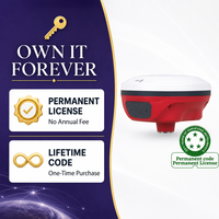 Récepteur GNSS S6 Plus RTK avec positionnement par satellite et NFC, licence permanente pour la topographie terrestre