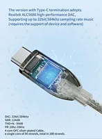 KBEAR kabel Decoding T1, tipe-c 3.5mm, Adaptor Audio Headphone Monitor In-Ear, Earphone performa tinggi, DAC AMP Female Jack