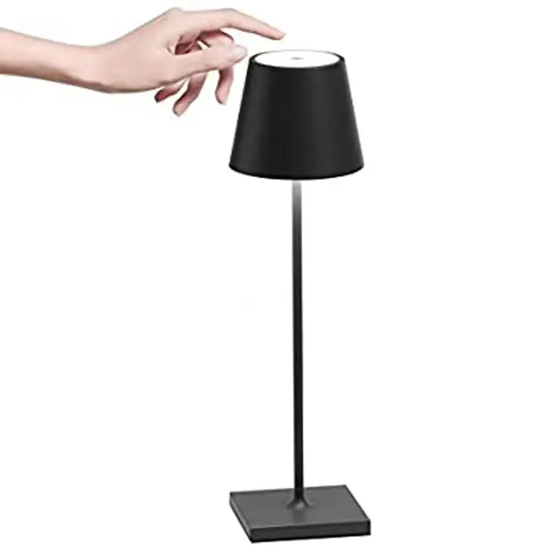Outdoor Hotel Decorative Cordless Lampara De Escritorio Led Dinning Rechargeable Table Lamp With Touch Brightness Dimming