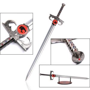 Spada <span class=keywords><strong>Anime</strong></span> da 120cm con Lama in Acciaio 440ss, Accessorio per Cosplay, Spada di Omens di Lion-O dei Thundercats con Supporto in Legno - Product Image 1