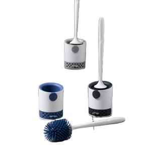 Escobilla de baño de silicona TPR 2 en 1 con soporte, émbolo de inodoro suave con pinzas de pelo pequeñas para Baño - Product Image 1