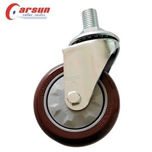 CARSUN 2/2.5/3/4 polegadas rosca haste rodízios M10 M12 rodízios rodas giratórias