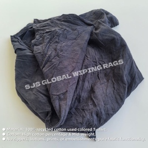 Trapos de Limpieza Industriales de Tela Reciclada de Colores, Trapos de Camiseta 100% Algodón, Resistentes al Agua y Aceite para Uso Industrial - Product Image 4