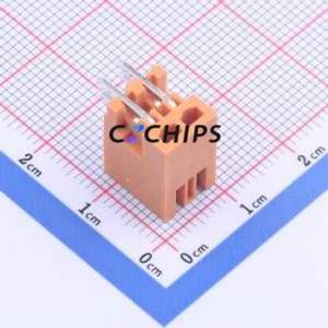 KF2EDGERC-3.5-2*2P Plug-in Terminal Block Bent Lead Through Hole,P=3.5mm Board-to-Board / Socket - Closed 2x2P 3.5mm Orange - Product Image 2