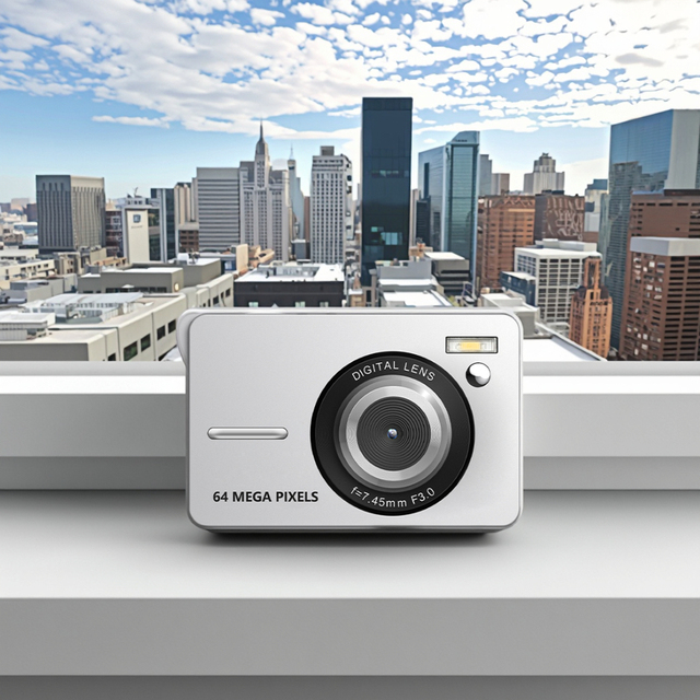 Mini 4K Vlog Camera CMOS Sensor 18x Zoom SD Card Stable Video 2"-3" Screen LED Fill Light Auto Focus Digital Camera