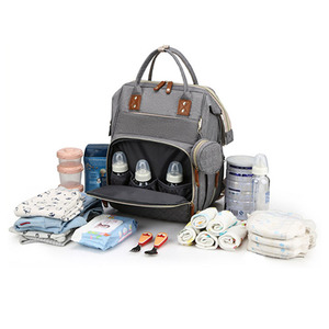 Bolsa de Pañales Impermeable para Bebé, Bolsa de Viaje Plegable para <span class=keywords><strong>Cuna</strong></span>, <span class=keywords><strong>Mochila</strong></span> de Maternidad - Product Image 5