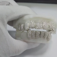 Vvs Moissanite Grillz Grillz dents personnalisées avec diamant 925 argent
