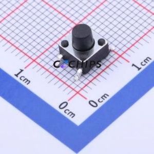 TS6665TP 350gf Tactile Switch SMD-4P,6x6mm Switch Single Pole Single Throw Round Button 3.5N Vertical Mount - Product Image 1