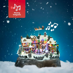 Venta al por Mayor de Árboles de Navidad Animados con Luces LED y Casas de Pueblo Navideñas Giratorias para Decoración Navideña y Regalos - Product Image 2