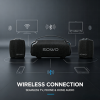 Set Speaker Lepas Pasang SOWO 2.1Channel Surround Deep Bass Nirkabel Audio Terpisah untuk Home Theater