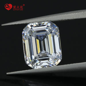 Zircone Cubico Sintetico Bianco G-white Taglio Asscher Allungato da 4*6mm a 9*11mm, Qualità 5A CZ in Offerta - Product Image 1