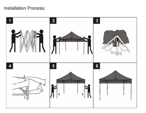 <span class=keywords><strong>Carpa</strong></span> Instantánea Plegable con Estructura de Acero y Paredes Laterales de Tela Oxford, Gazebo 3x3, 3x6, <span class=keywords><strong>2x2</strong></span>, Toldos 3x4.5, Carpas - Product Image 4