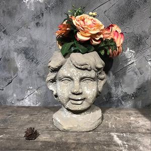 Fleur de plante sur mesure, fabrication Antique, tête de personnalité ancienne, ciment, <span class=keywords><strong>terre</strong></span> <span class=keywords><strong>cuite</strong></span>, soldats, déesse grecque, ornements de <span class=keywords><strong>bouddha</strong></span>, Europe du nord - Product Image 5