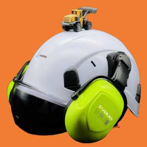 이중 바이저 귀마개가있는 하이 퀄리티 건설 안전 헬멧 산업용 하드 모자 - Product Image 5