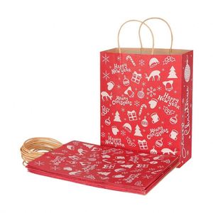 Bolsa de Regalo Grande de Papel Kraft Reciclado con Asa para Fiestas de Navidad, Cumpleaños, Compras, Bolsa de Papel de Primera Calidad - Product Image 1
