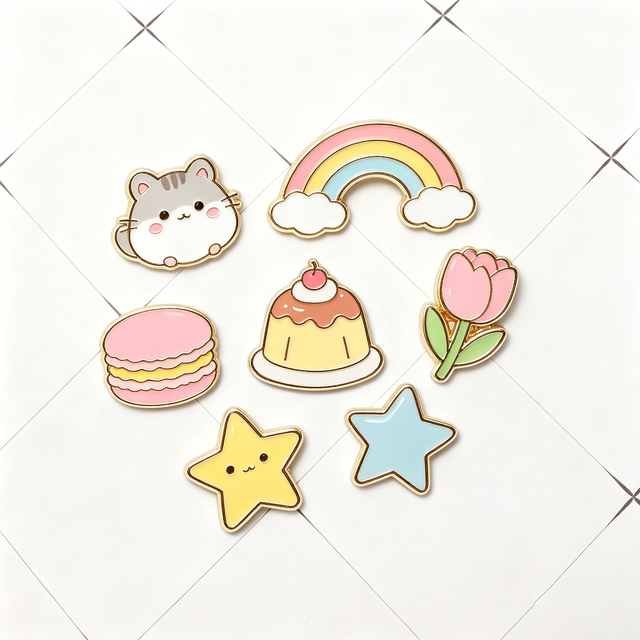 Wholesale Custom Plated Metal Enamel Pins-Modern Feng Shui Design for Clothing & Bags