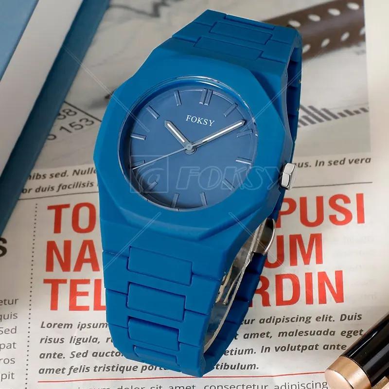 Fashion Hot New Trendy Classic Creative Plastic Material Case Wrist Quartz Watch for Men