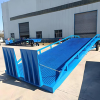 Rampe de quai hydraulique mobile pour le chargement et le déchargement de conteneurs, rampe de chantier mobile 10 tonnes 15 tonnes pour chariot élévateur
