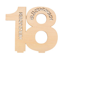 Cross-border wooden <b>birthday</b> celebration <b>decorations</b>, ornaments, gifts, <b>birthday</b> 18th <b>birthday</b> number wooden signs, guestbooks - Product Image 2