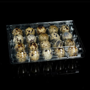 20-Hole Transparent Recyclable CPET Customizable <strong>Quail</strong> <strong>Egg</strong> <strong>Tray</strong> Blister Process Carton Farm Supermarket Kitchen-Stackable - Product Image 1