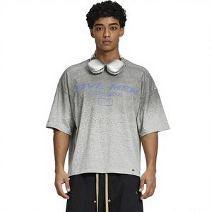 <span class=keywords><strong>เสื้อ</strong></span>ยืดผู้ชาย แขนสั้น ทรงหลวม สไตล์สตรีท <span class=keywords><strong>ลาย</strong></span><span class=keywords><strong>ดอก</strong></span>ไม้ไล่เฉดสีเทา ผ้าฝ้าย 270 กรัม คุณภาพสูง <span class=keywords><strong>ลาย</strong></span>ตัวอักษร ดีไซน์ทำเก่า ดูมีสไตล์ - Product Image 2