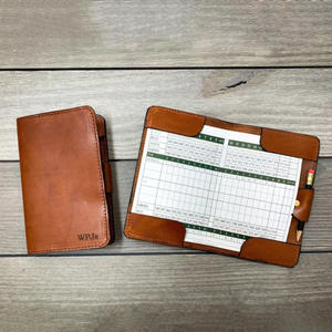Tableau de bord de golf en cuir PU personnalisé, carnet d'enregistrement d'entraîneur de golf portable, tableau de bord de sport de plein air en cuir - Product Image 1