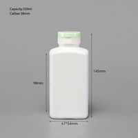 Vente en gros d'usine, flacons en plastique vides de 350 ml pour médicaments, vitamines, pilules