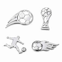 Emblème de voiture sportif en plastique ABS chromé 3D, trophée de football, autocollant étanche pour l'extérieur de la voiture, badge décoratif pour le coffre arrière du camion