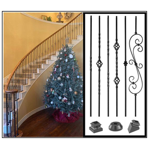 HUAART-barandilla de hierro forjado a mano para escaleras, diseño moderno personalizado, pasamanos de acero fundido antiguo, barandilla de seguridad - Product Image 1