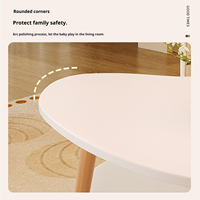 Table basse moderne en forme de nuage, table d'appoint simple et luxueuse pour petit espace et maison en location, table à thé pour canapé de salon