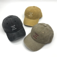 Logotipo bordado personalizado Material de algodón lavado 6 paneles de moda sombrero de papá sin estructura