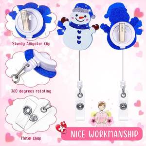 Cadeaux <span class=keywords><strong>de</strong></span> Noël 2025 pour infirmières <span class=keywords><strong>de</strong></span> bureau : Porte-badges personnalisés en acrylique pailleté <span class=keywords><strong>de</strong></span> haute qualité, vente en gros PinGlory, respectueux <span class=keywords><strong>de</strong></span> l'environnement - Product Image 5