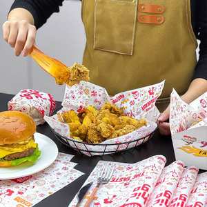 Papel de Envolver Alimentos Personalizado, Ecológico, Resistente a la Grasa, Reciclable y Biodegradable de PE para Empacar Hamburguesas y Sándwiches - Product Image 4